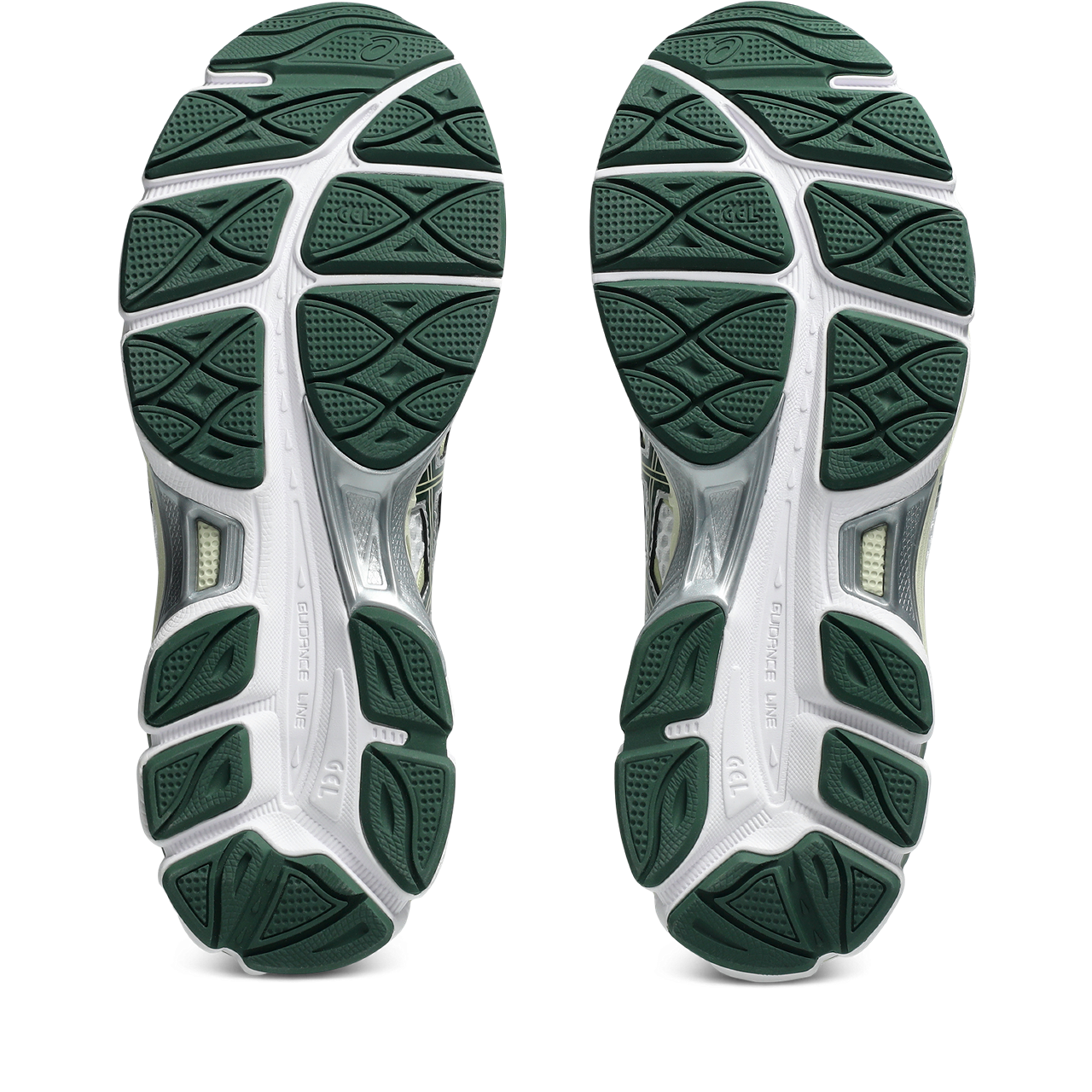 Asics GEL Cumulus 16 White / Forest Night vue semelle