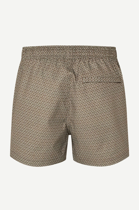 Samsoe Samsoe Moses Swimshort Brown Tile vue de dos