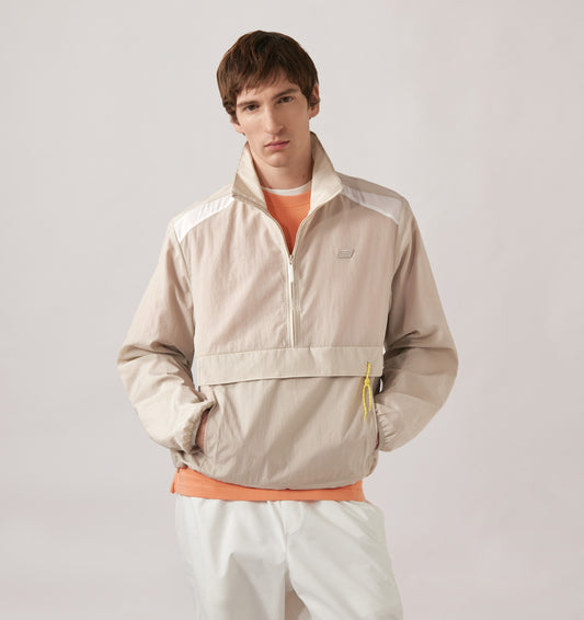 Autry Anorak Beige 013J porté de face