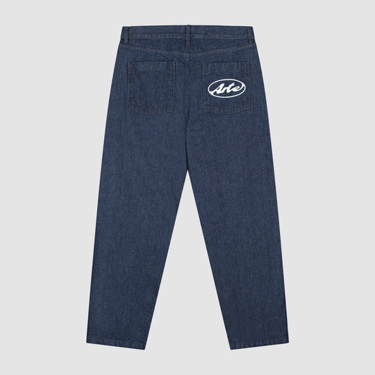 Arte Circle Logo Pocket Pants Raw Denim derriere