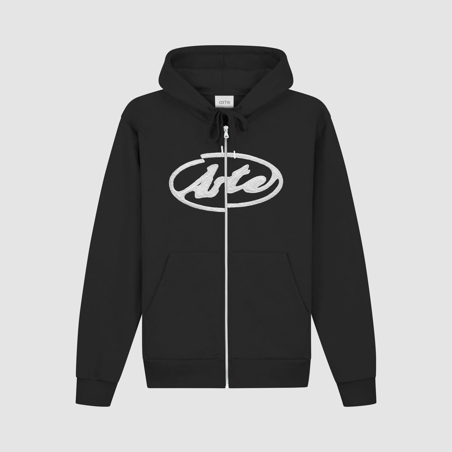 Arte Circle Logo Zip Hoodie Black
