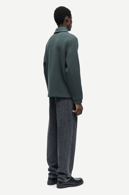 Samsoe Samsoe Hannes Full Zip Dark Evergreen