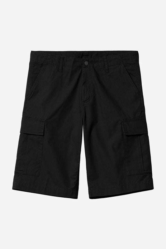Carhartt WIP Regular Cargo Short Black vue de face