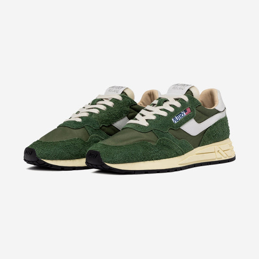 Autry Reelwind NC16 vue de profil, vert kaki et blanc