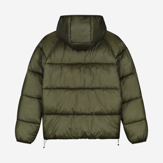 Arte Antwerp Ripstop Hooded Puffer Green, vue de dos