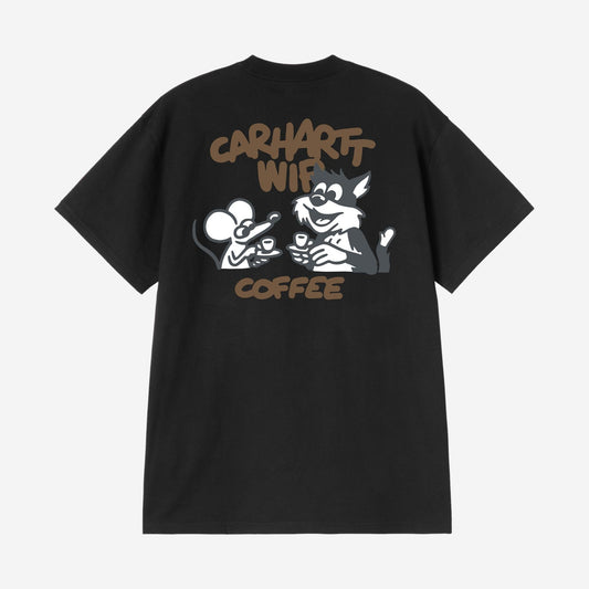 Carhartt WIP Coffee Break Tshirt Black, vue de face