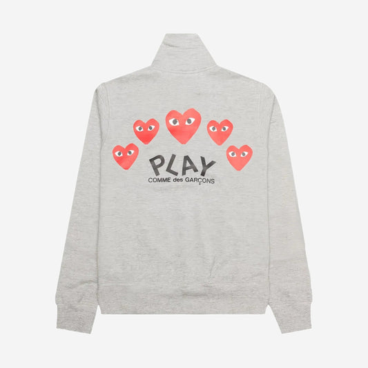 Comme des Garçons PLAY Sweat Zippé Col montant, vue de face