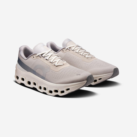 On Running Cloudmonster Pearl / Ivory, vue de profil