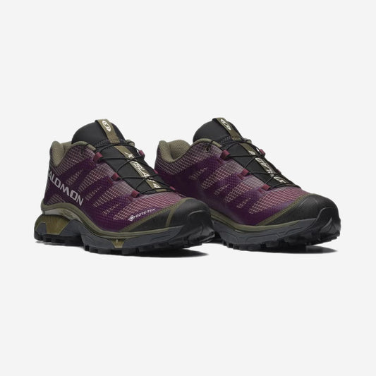 Salomon XT4 GTX Maroon Banner / Winter Bloom, vue de profil