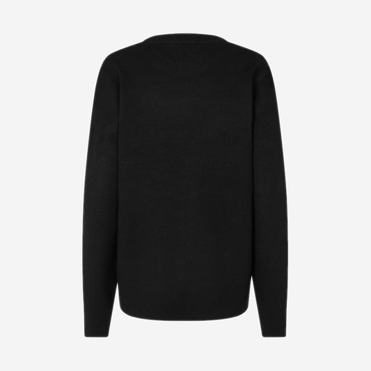 Samsøe Samsøe Guna Crew Black, vue de face