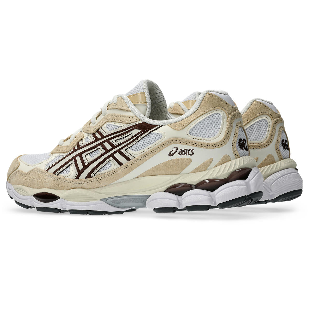 Asics GEL NYC White Roasted Coffee vue de biais de dos