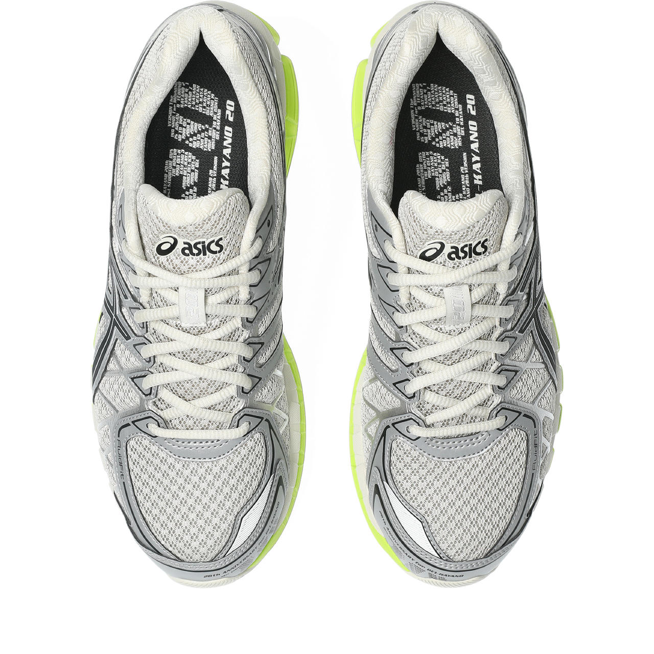 Asics GEL Kayano 20 Smoke Grey Black vue d'en haut