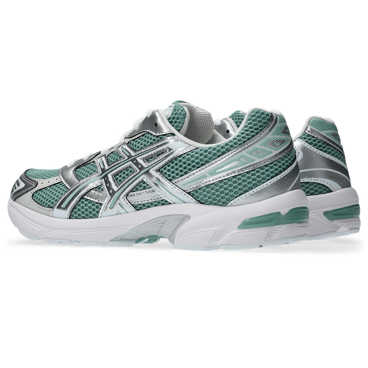 Asics Gel 1130 Verdigris / Pure Silver vue de biais de dos