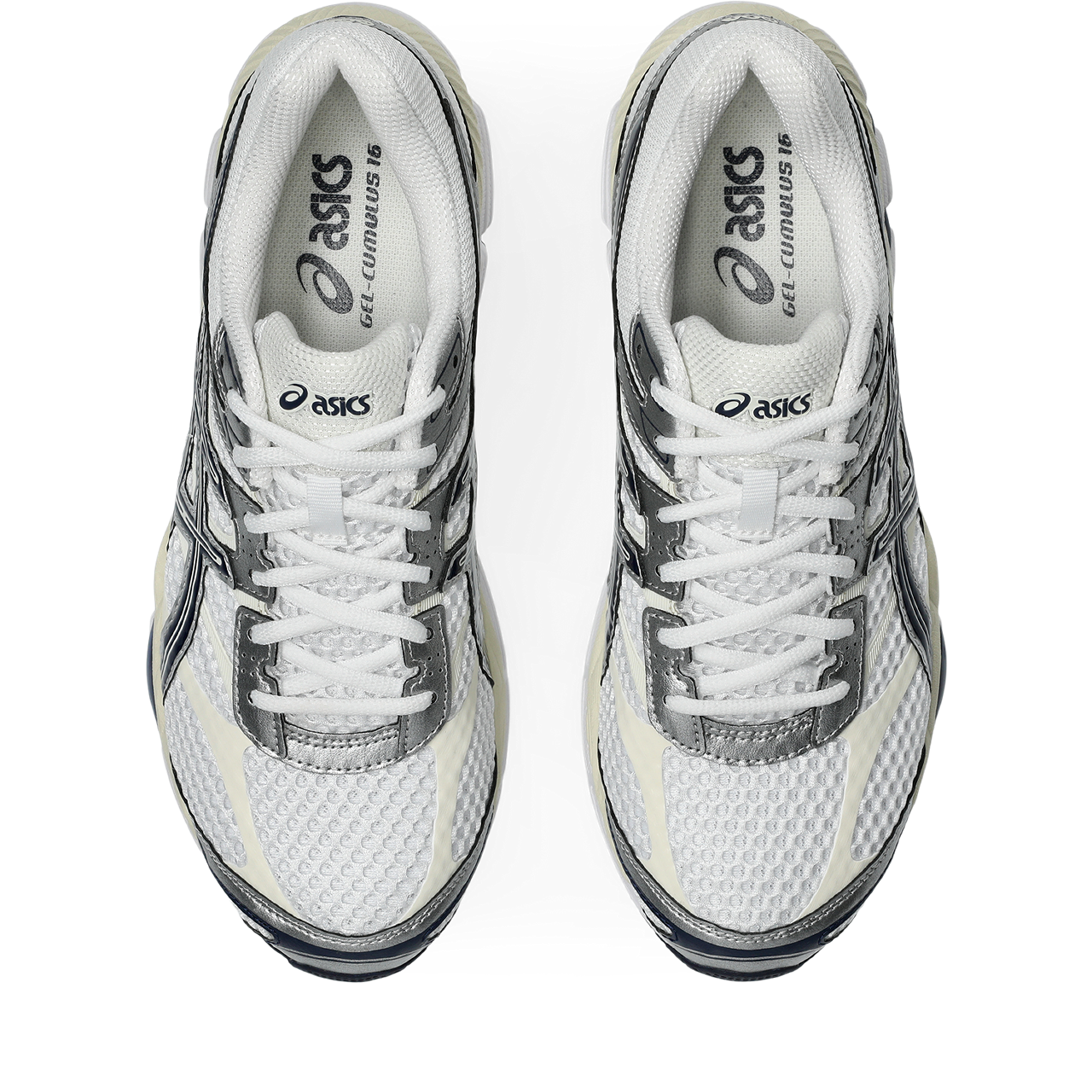 Asics GEL Cumulus 16 White / Midnight vue d'en haut