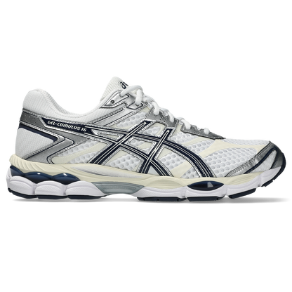 Asics GEL Cumulus 16 White / Midnight vue de profil
