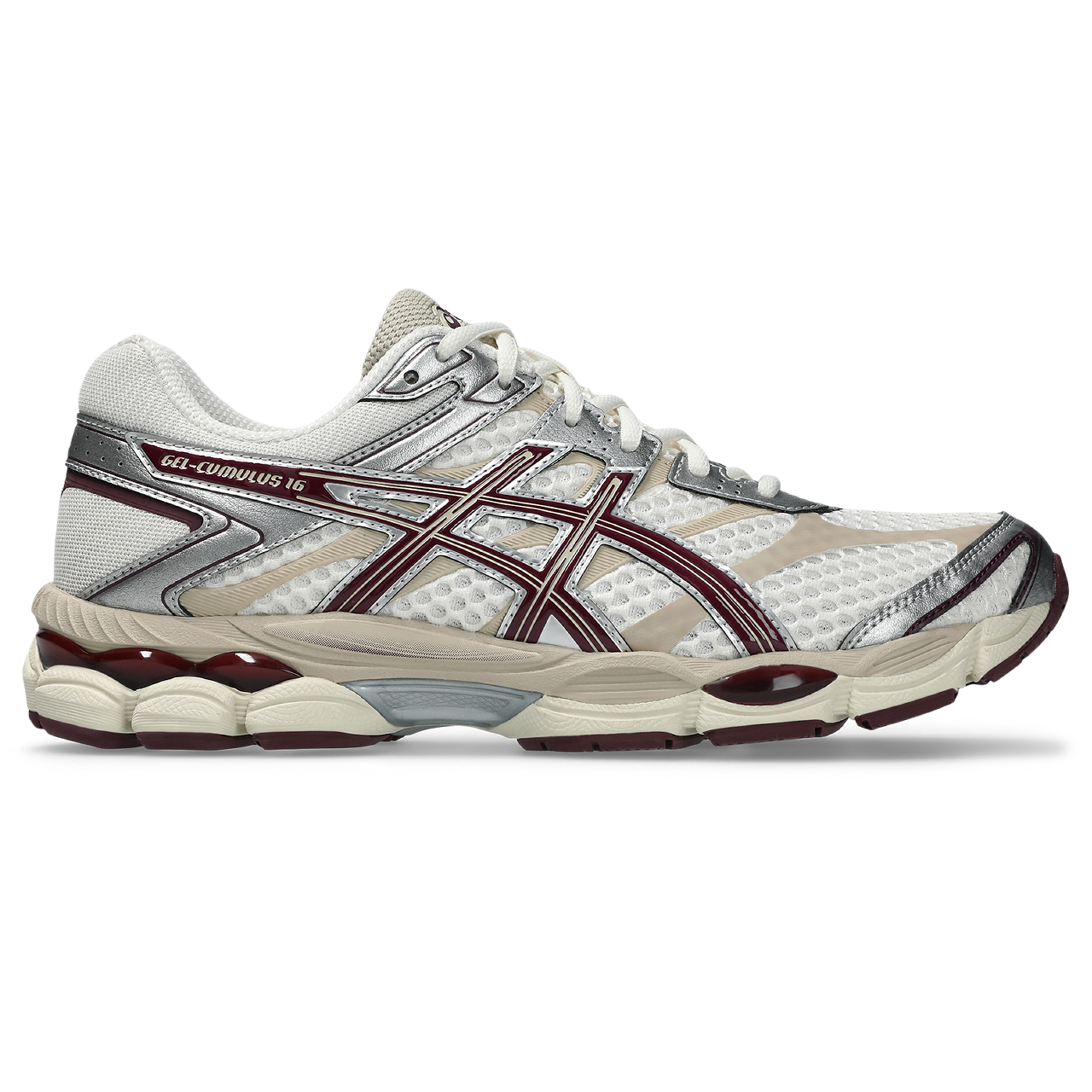 Asics GEL Cumulus 16 Cream / Beniimo Purple vue de profil
