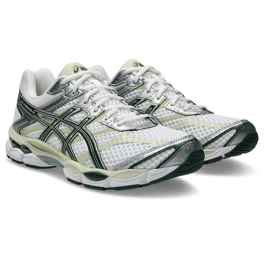 Asics GEL Cumulus 16 White / Forest Night vue de biais