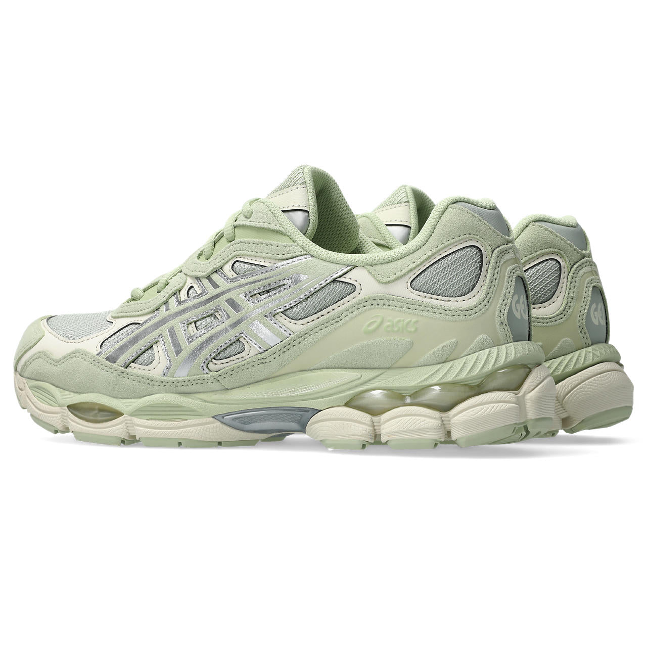 Asics GEL NYC Sage Frost Pure Silver vue de biais de dos