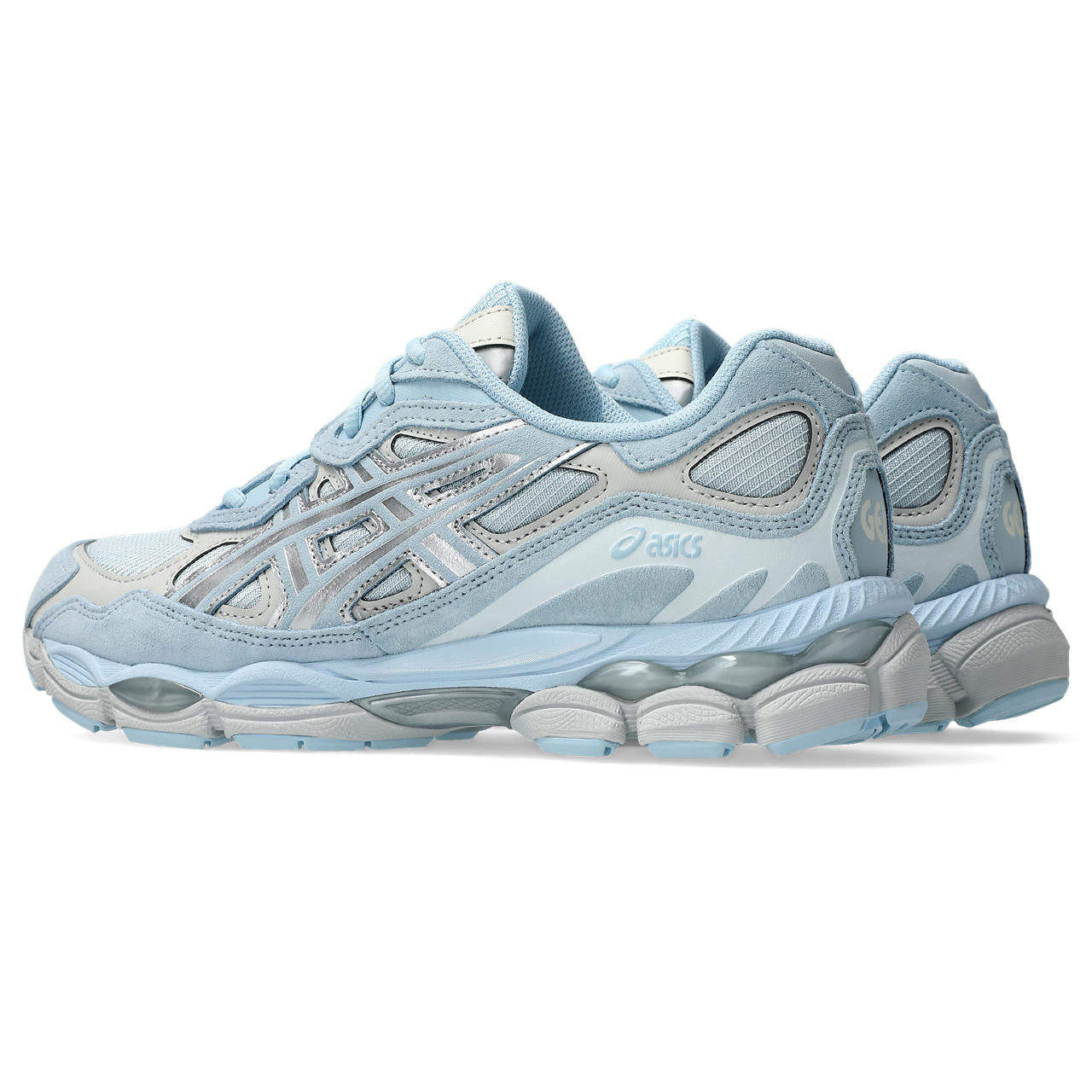 Asics GEL NYC Storm Cloud Pure Silver vue de biais de dos