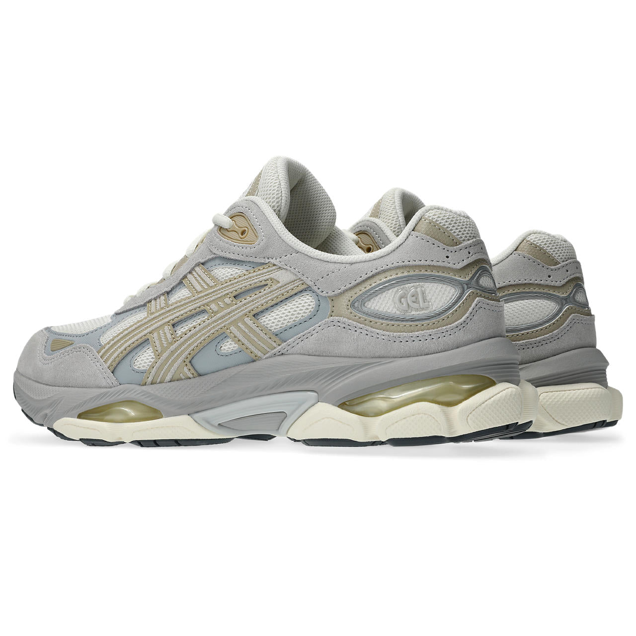 Asics Gel NYC 2.0 Cream / Concrete vue de biais de dos