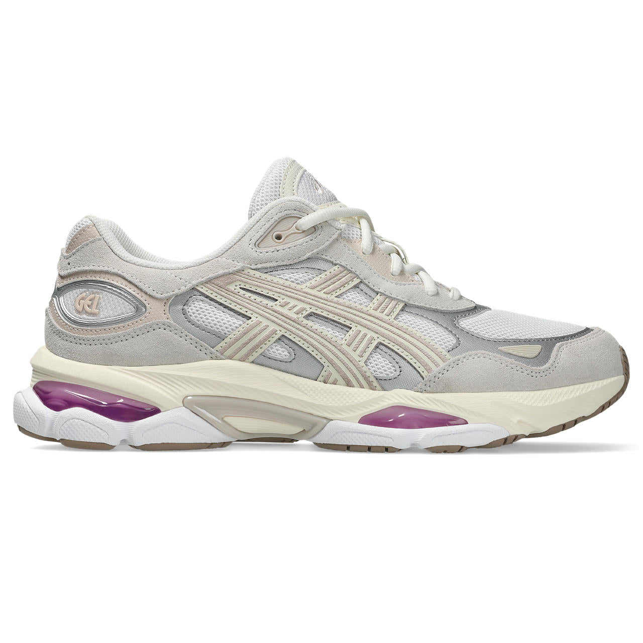 Asics Gel NYC 2.0 White / Cream vue de profil