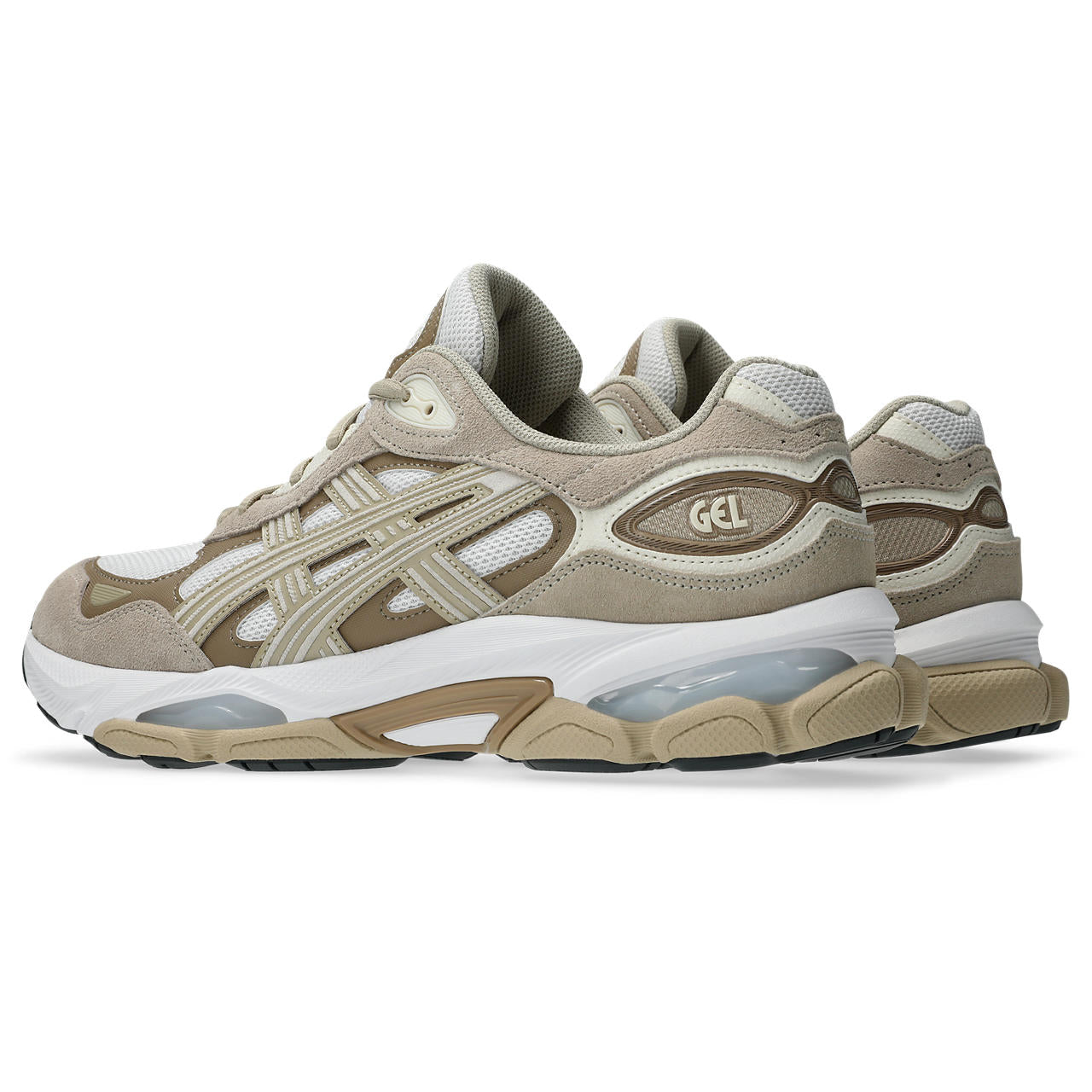 Asics Gel NYC 2.0 Cream / Concrete vue de profil de dos