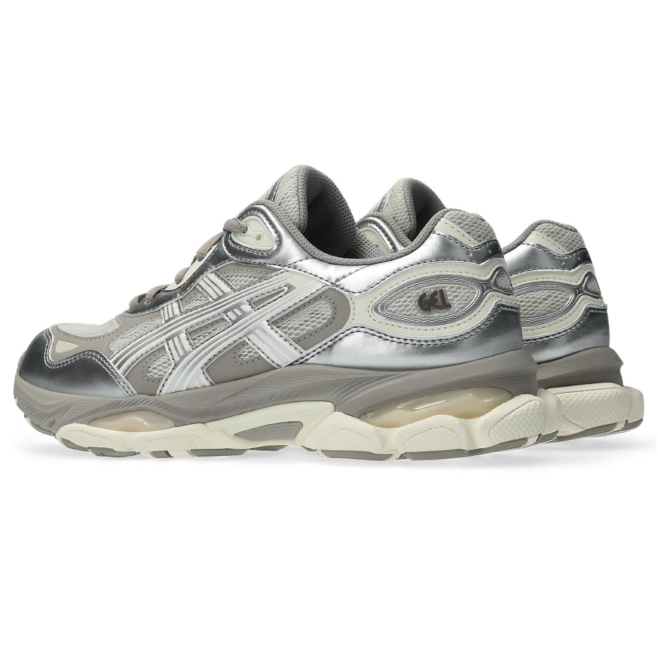 Asics Gel NYC 2.0 Smoke Grey Pure Silver vue de biais de dos