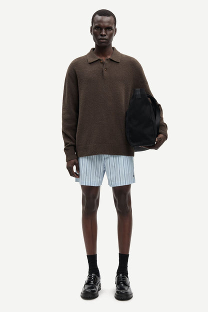 Samsoe Samsoe Moses Swimshort Skywriting ST vue de face porté