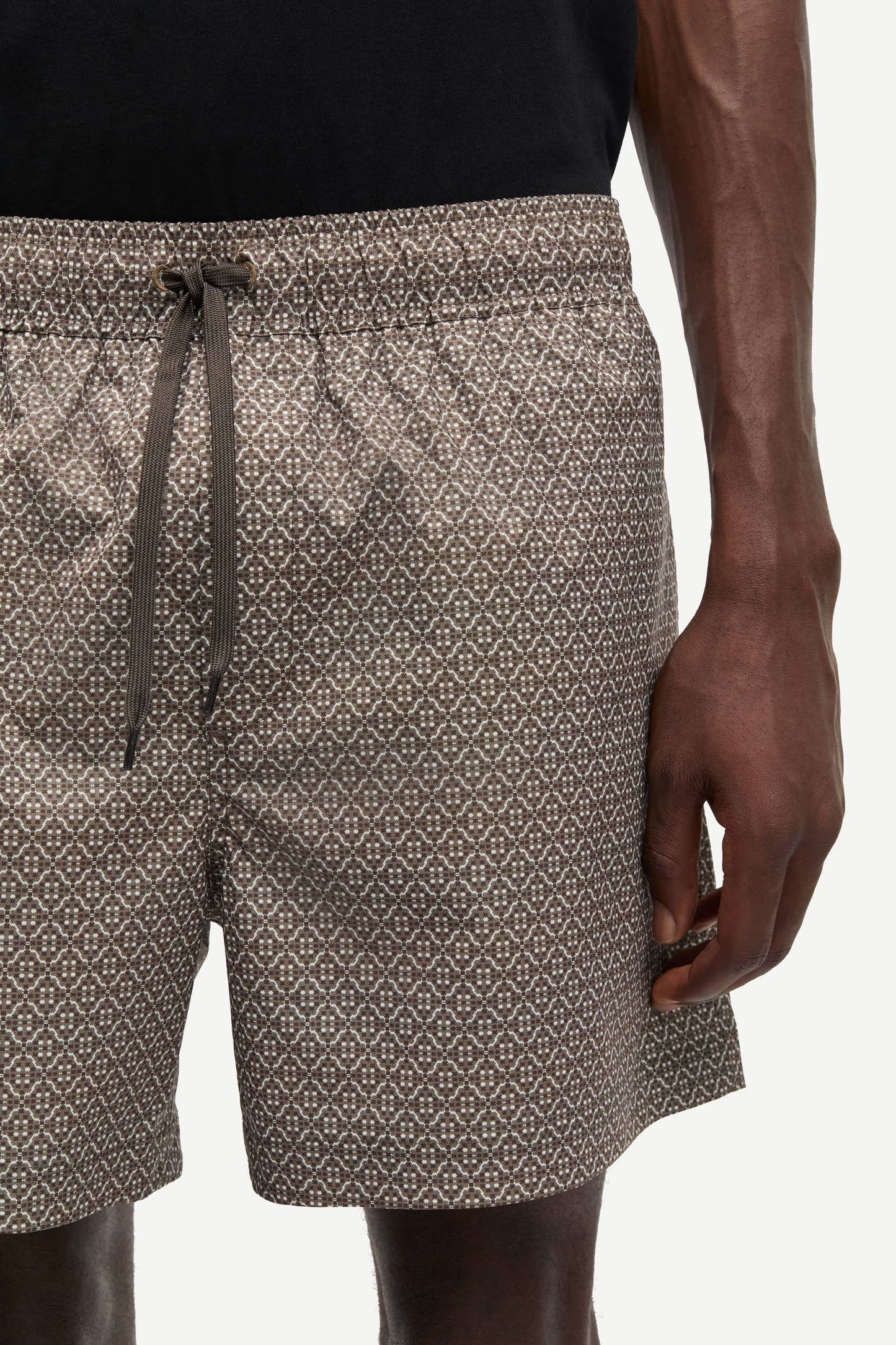 Samsoe Samsoe Moses Swimshort Brown Tile détails