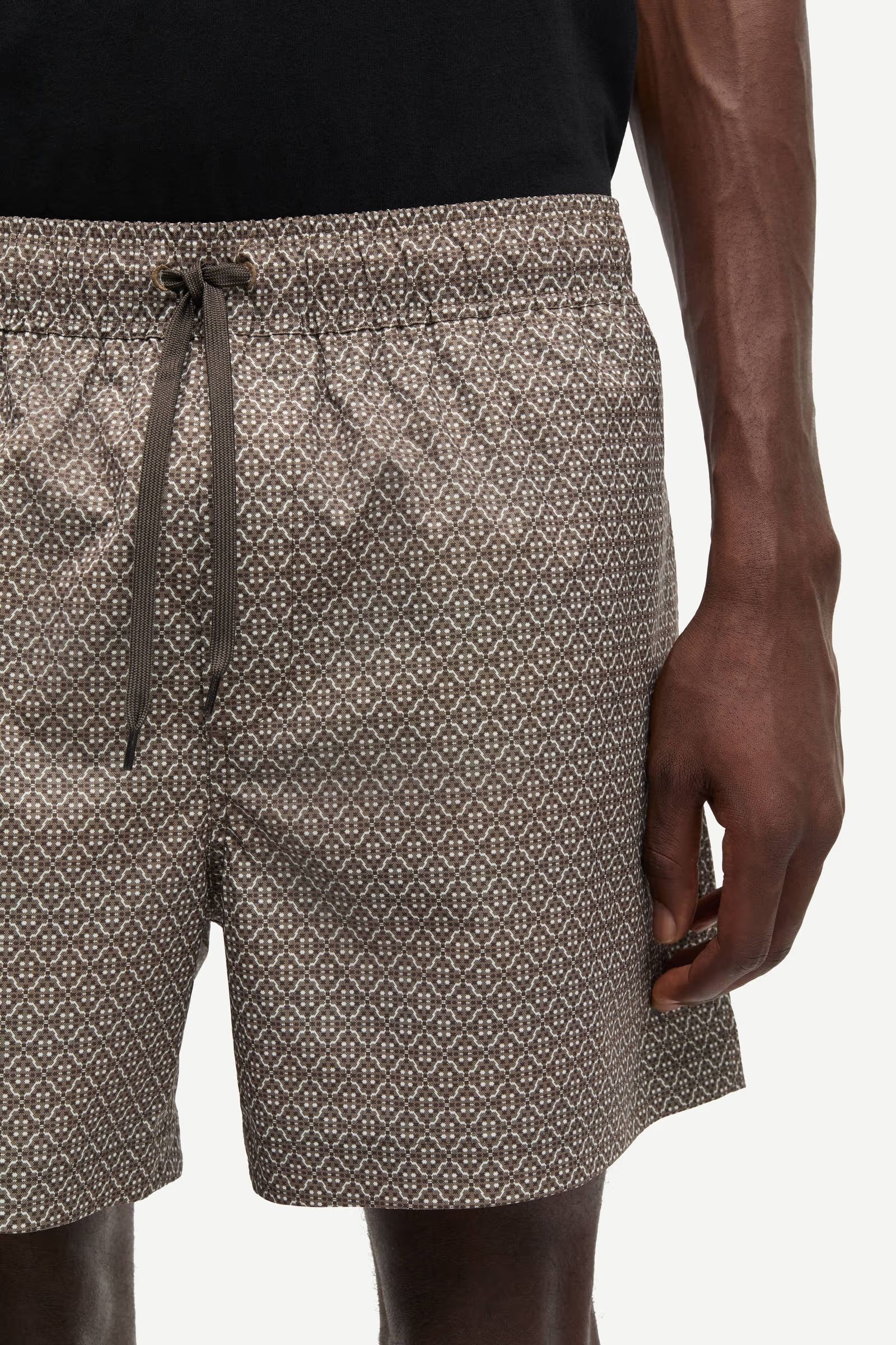 Samsoe Samsoe Moses Swimshort Brown Tile détails
