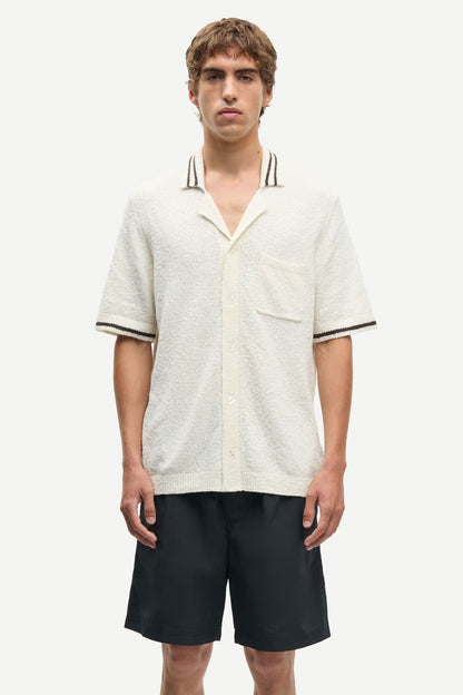 Samsoe Samsoe Sapedro Shirt Clear Cream vue de face portée