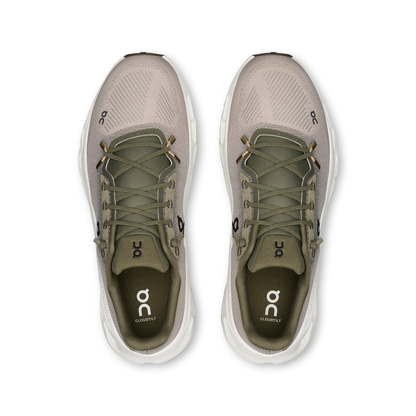 On Running Cloudtilt Olive / Dessert vue d'en haut