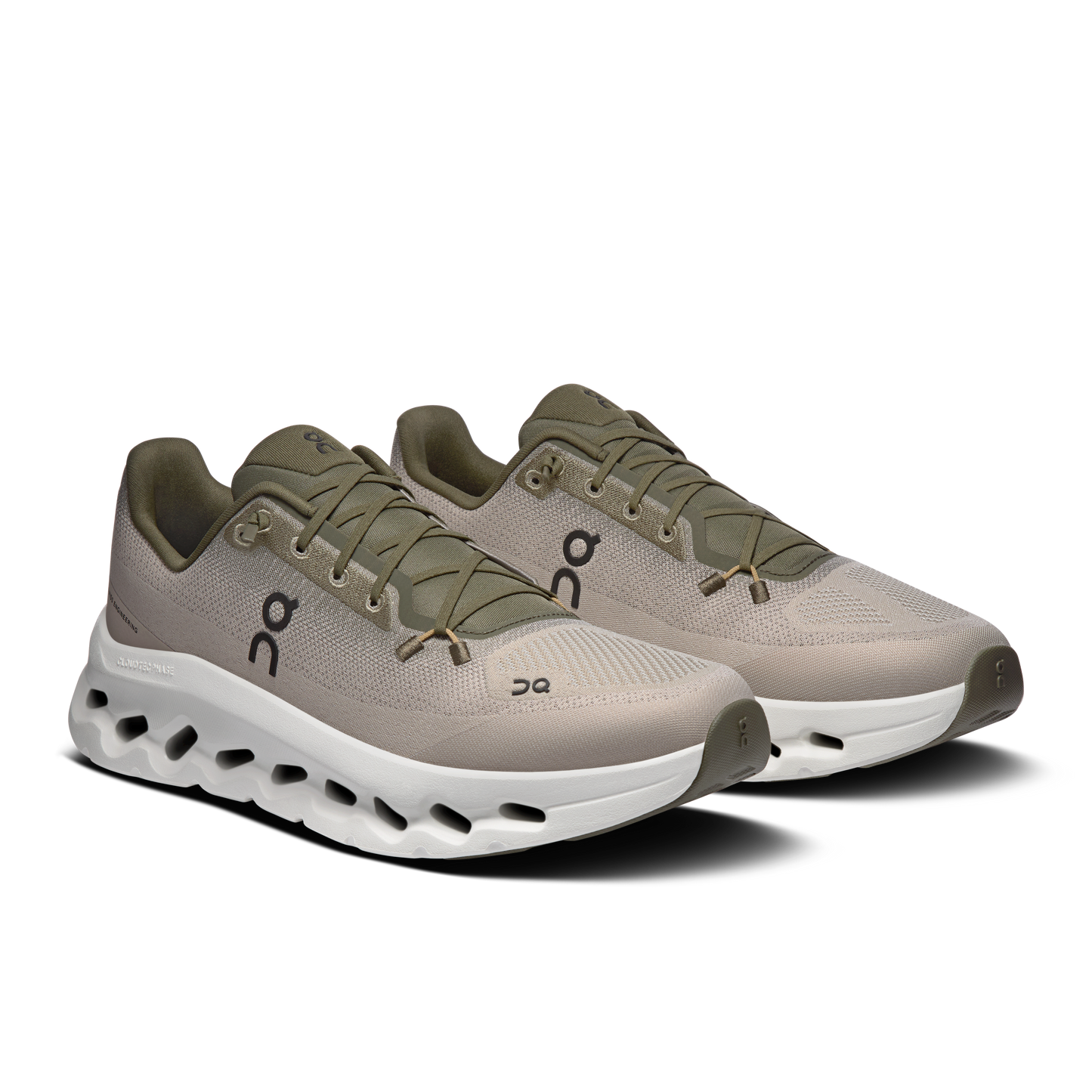 On Running Cloudtilt Olive / Dessert vue de biais