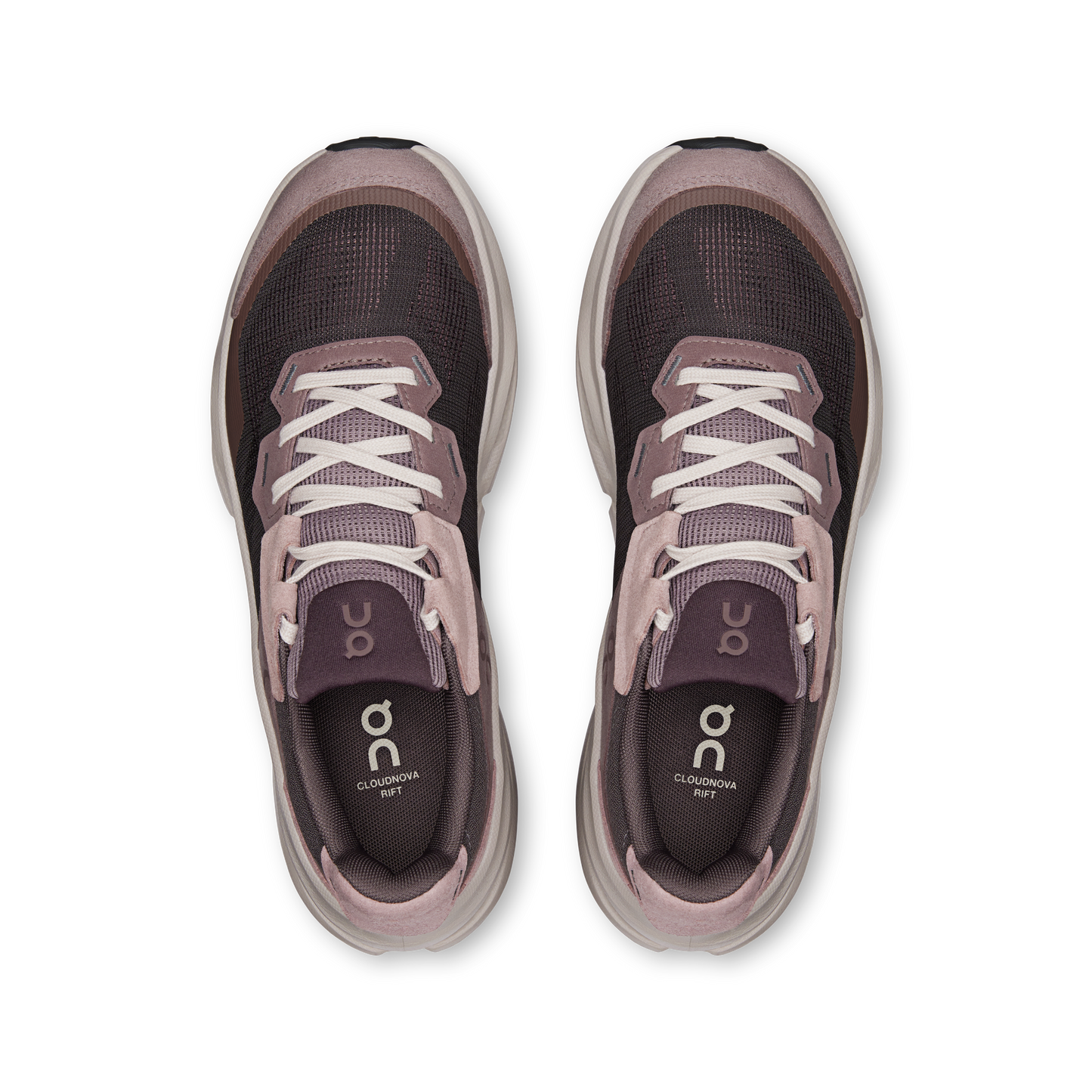 On Running Cloudnova Rift Pebble / Grape vue d'en haut