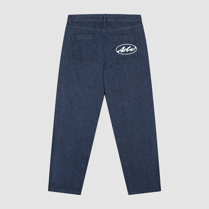 Arte Circle Logo Pocket Pants Raw Denim derriere