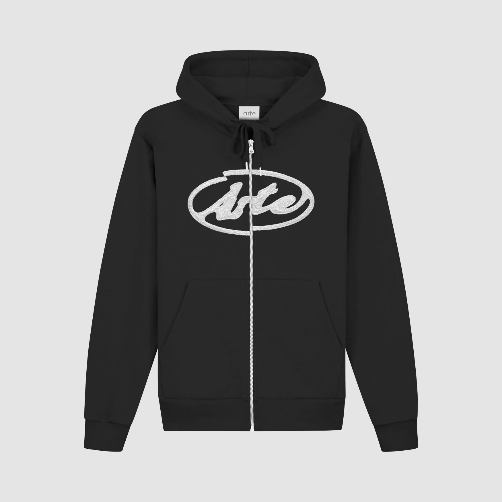 Arte Circle Logo Zip Hoodie Black