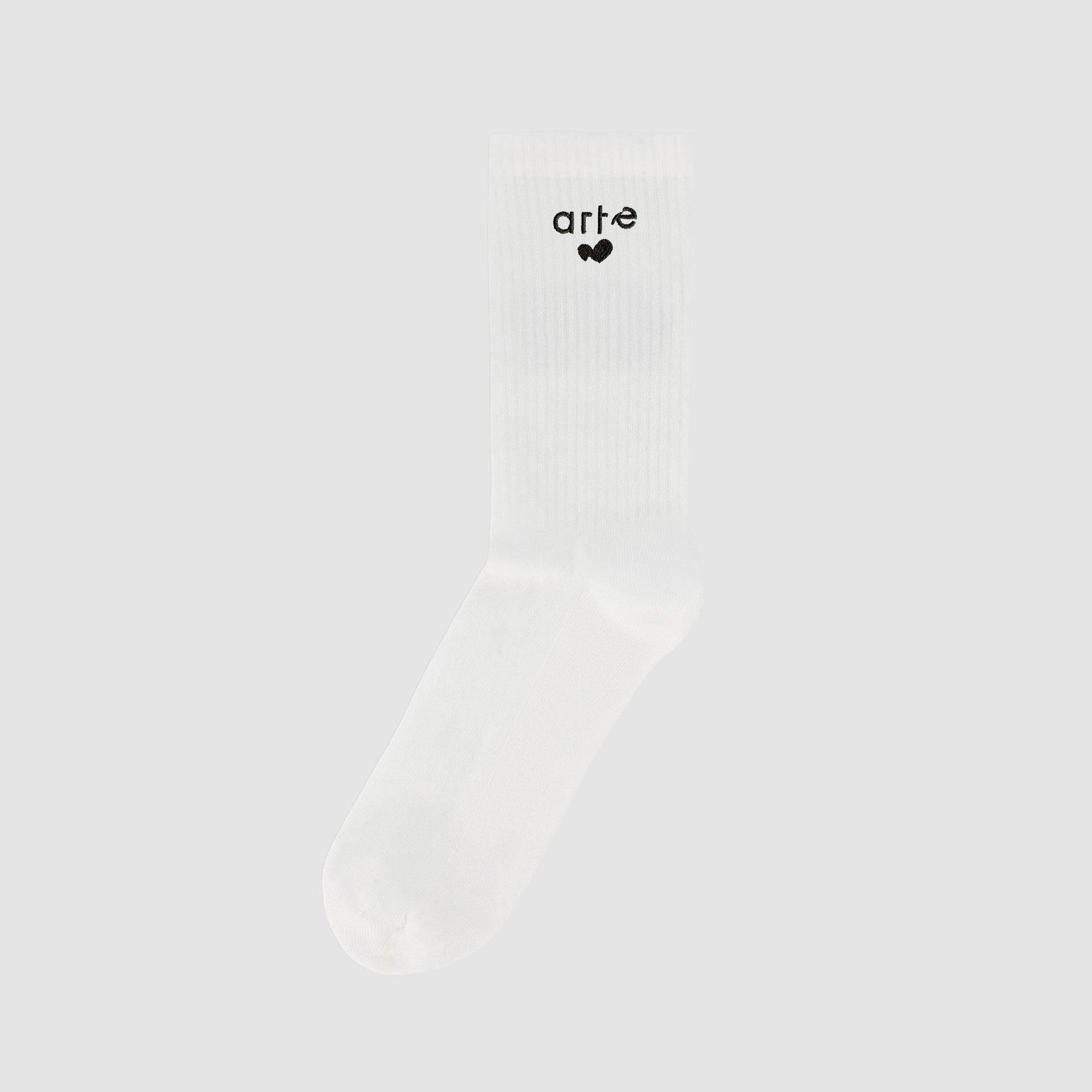 Arte Heart Socks White