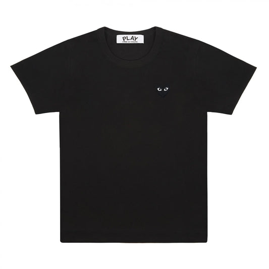 CDG Play Tshirt Black Hearth Black