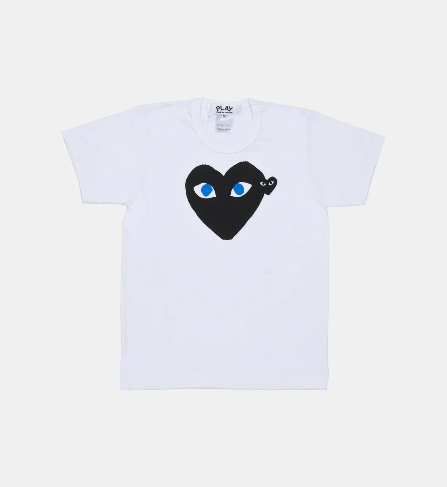 CDG Play Tshirt Double Heart White/Black