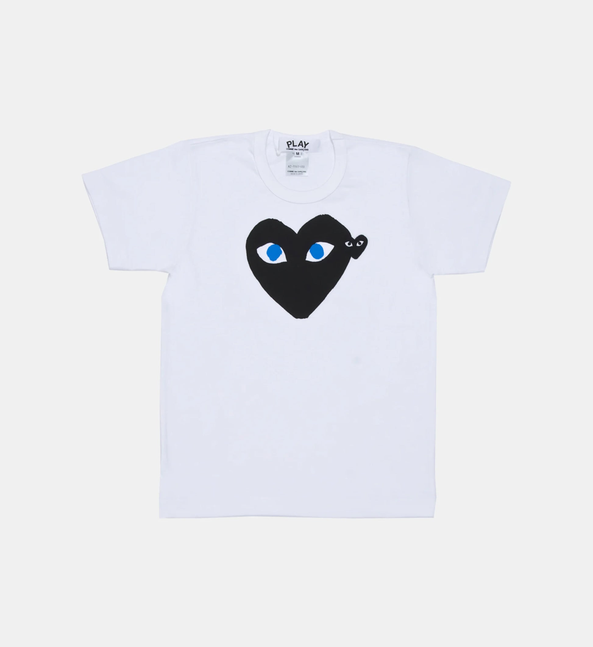 CDG Play Tshirt Double Heart White/Black