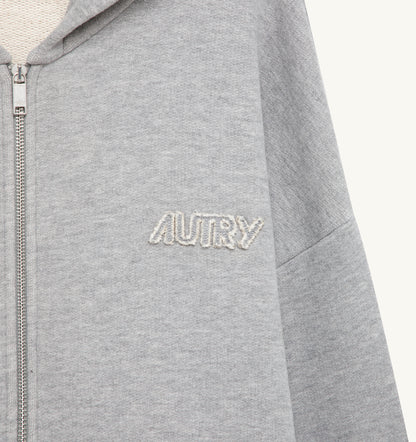 Autry Sweatshirt Zip 032D détails logo