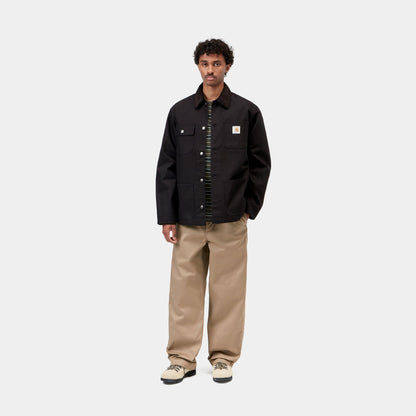 Carhartt WIP Michigan Coat Black/Black, porté