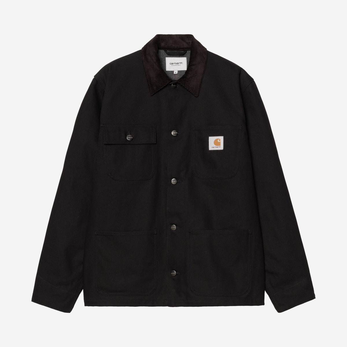 Carhartt WIP Michigan Coat Black/Black, à plat, vue de face