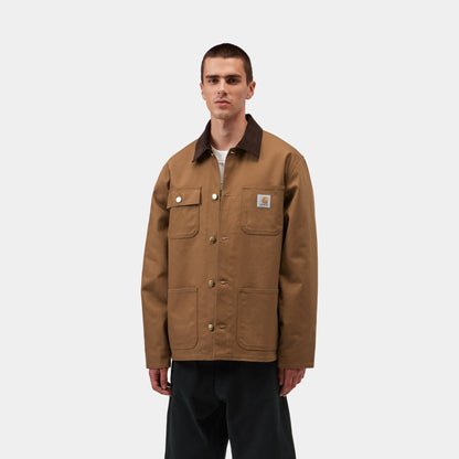 Carhartt WIP Michigan Coat Hamilton Brown/Tobacco, porté, vue de face