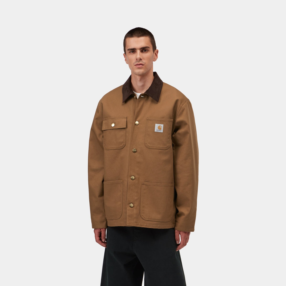 Carhartt WIP Michigan Coat Hamilton Brown/Tobacco, porté