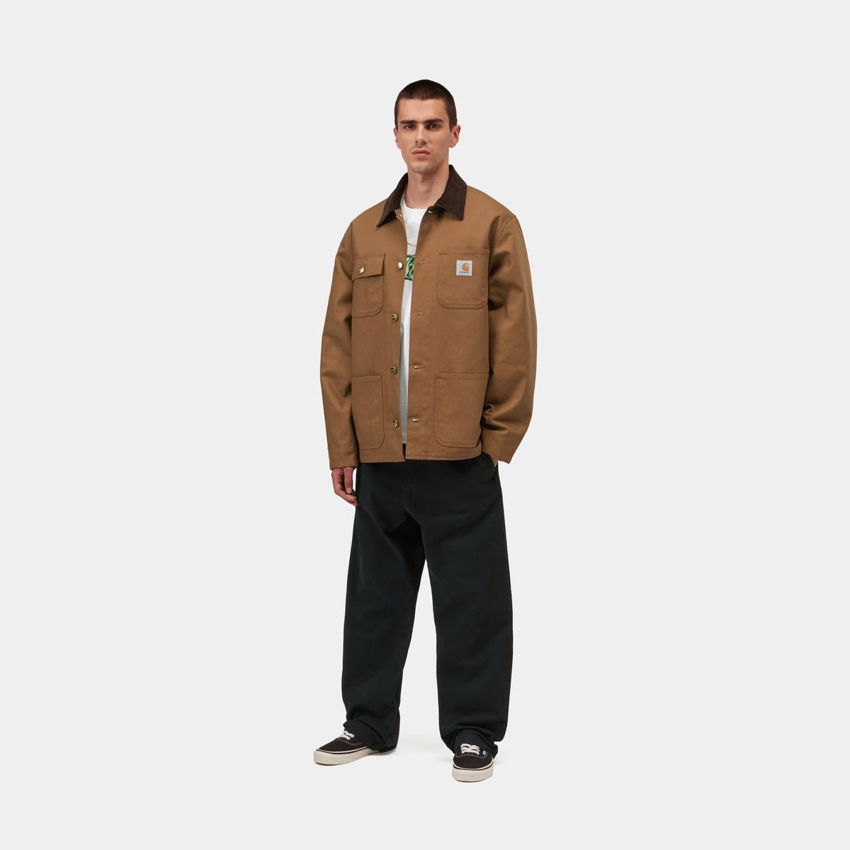 Carhartt WIP Michigan Coat Hamilton Brown/Tobacco, porté