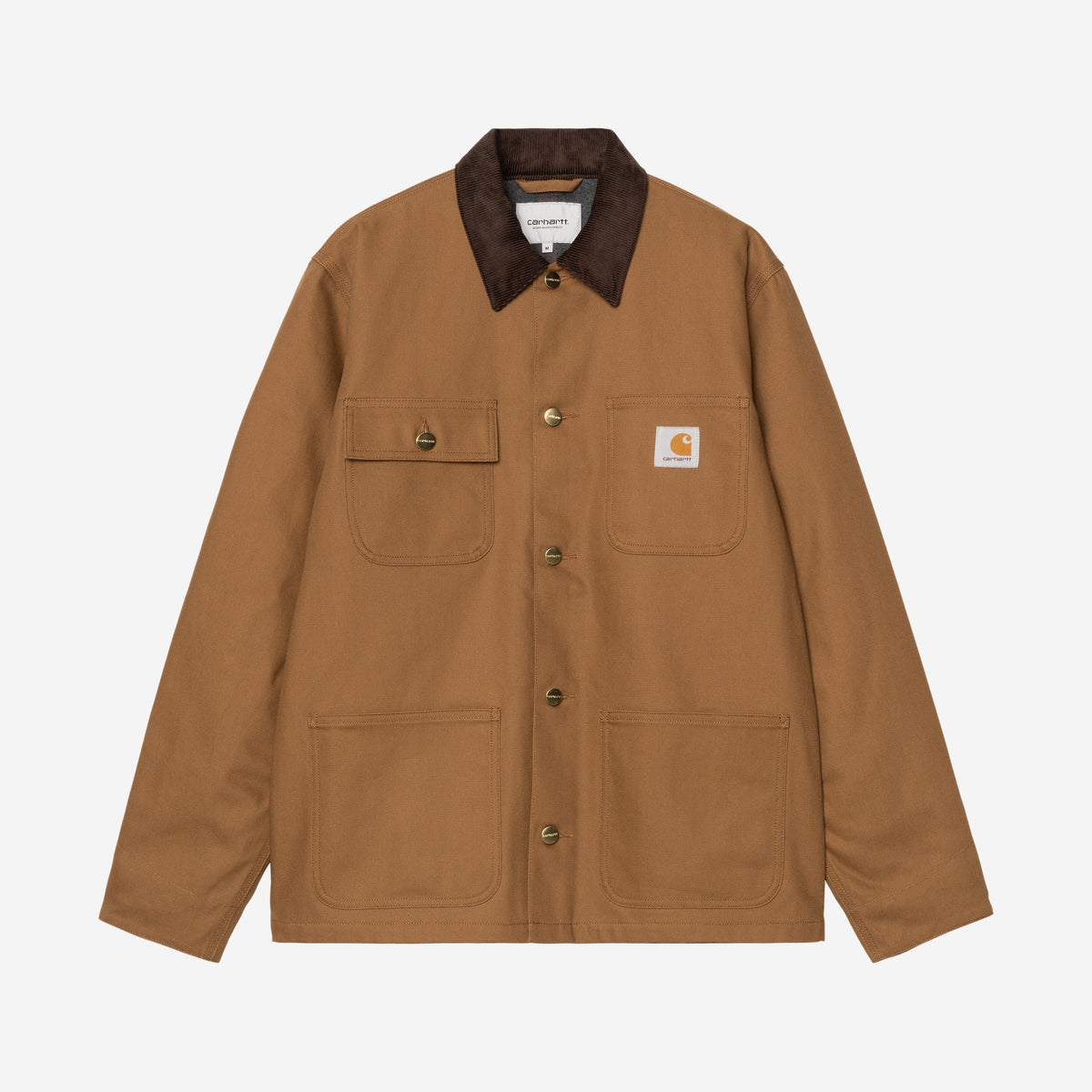 Carhartt WIP Michigan Coat Hamilton Brown/Tobacco, à plat, vue de face