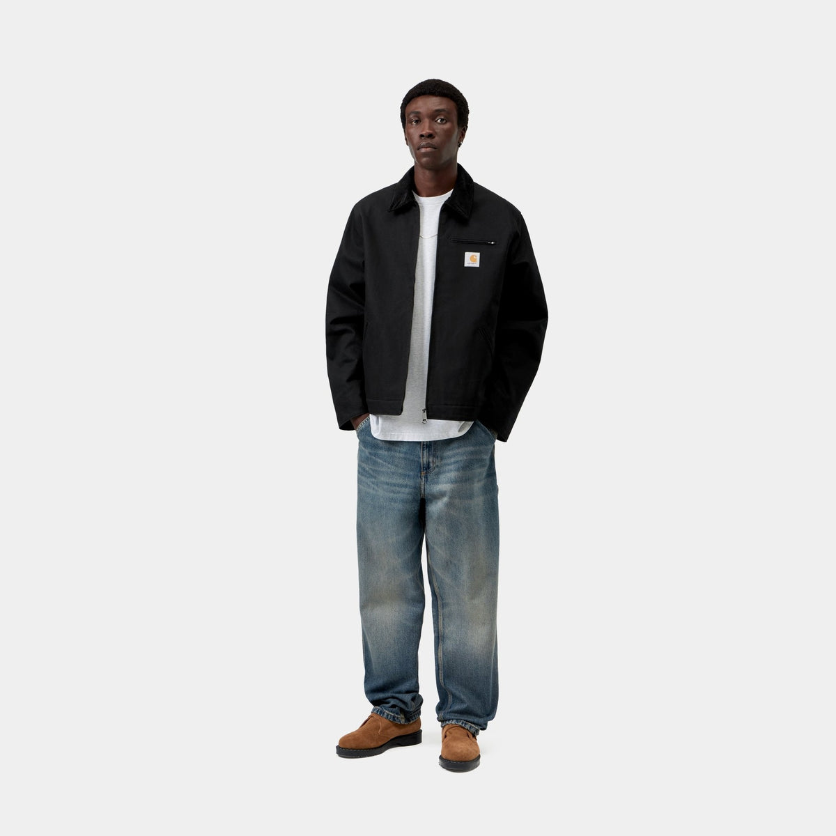 Carhartt WIP Detroit Jacket Black/Black, porté