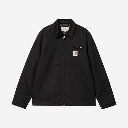 Carhartt WIP Detroit Jacket Black/Black, à plat, vue de face
