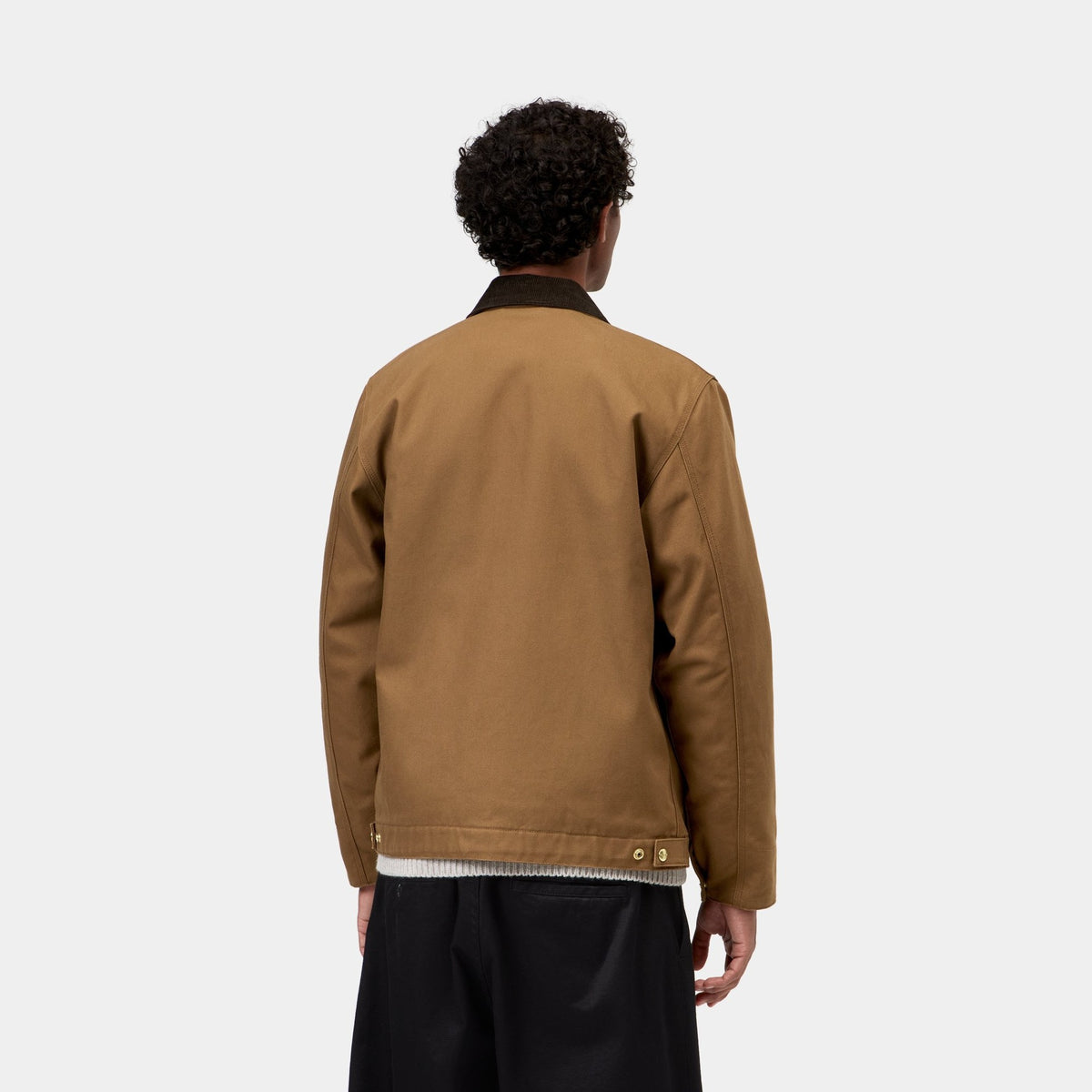 Carhartt WIP Detroit Jacket Hamilton Brown/Tobacco, porté, vue de dos